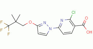 2-chloro-6-(3-(3,3,3-trifluoro-2,2-dimethylpropoxy)-1H-pyrazol-1-yl)nicotinic