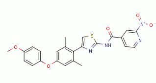 N-(4-(4-(4-methoxyphenoxy)-2,6-dimethylphenyl)thiazol-2-yl)-2-nitroisonicotinamide