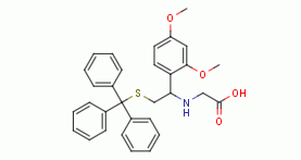 2-{[1-(2,4-dimethoxyphenyl)-2-[(triphenylmethyl)sulfanyl]ethyl]amino}acetic