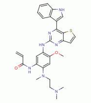 N-[2-[2-(dimethylamino)ethyl(methyl)amino]-5-[[4-(1H-indol-3-yl)thieno[3,2-d]pyrimidin-2-yl]amino]-4-methoxyphenyl]prop-2-enamide